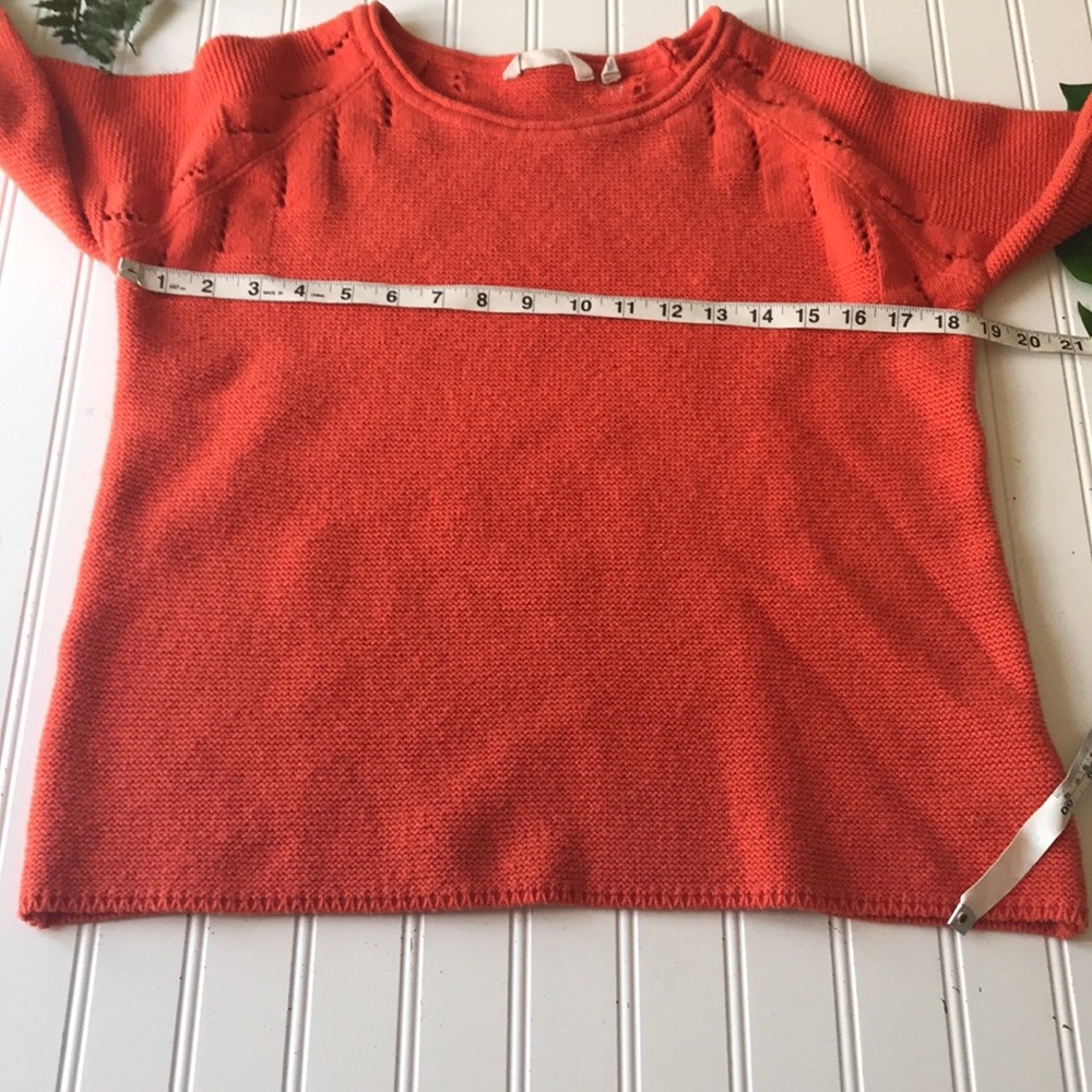 Soft surroundings wool blend sweater orange - Picture 2 of 7